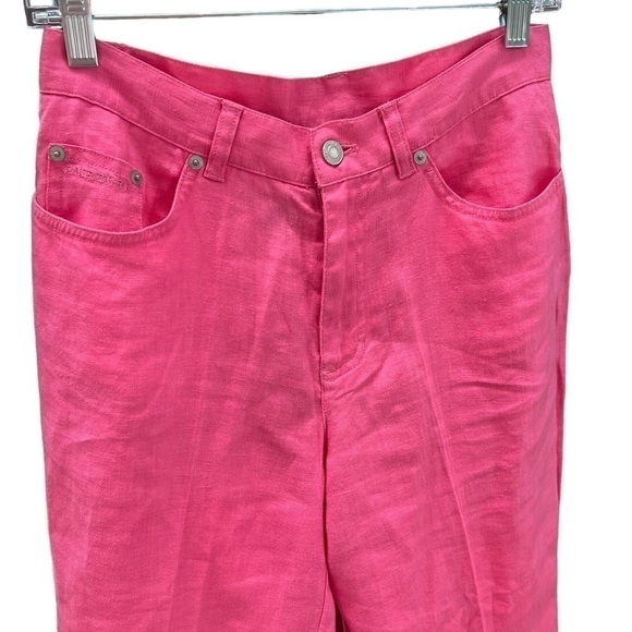 Ralph Lauren Jeans Pink Linen Pants Trousers Womens US 4 Excellent Balletcore - Picture 3 of 8